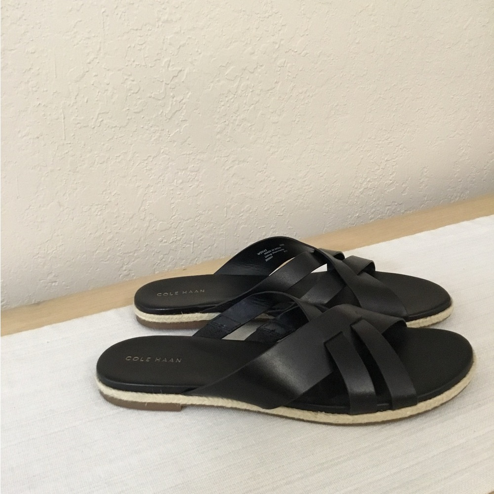 Cole Haan Florens slide black sandals size 10B - Picture 4 of 10